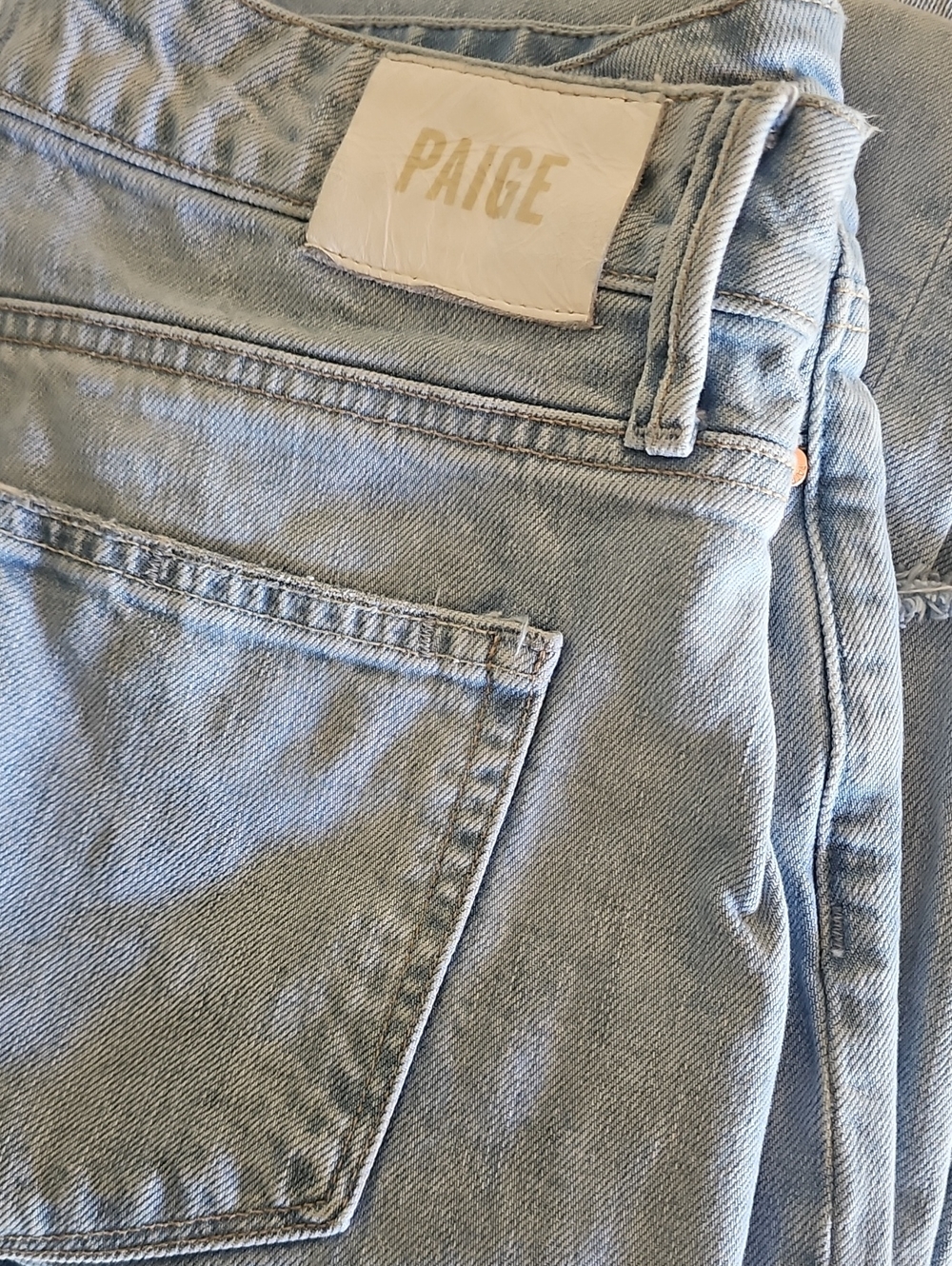 PAIGE Light Blue Wide Leg Jeans
